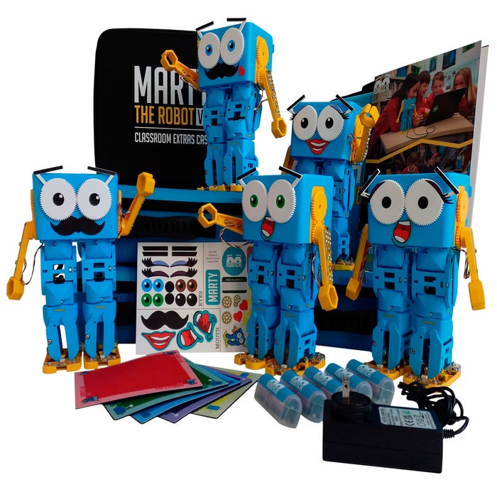 Class Pack of 5 Disco Marty the Robot V2 School Specialty